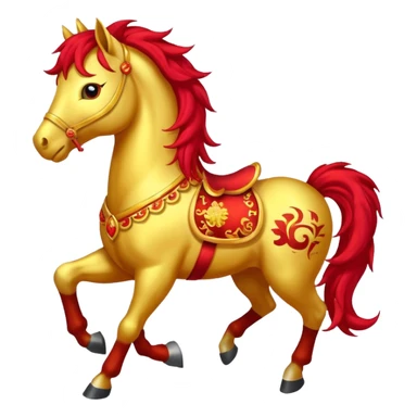 chinese fire horse happy new year sticker