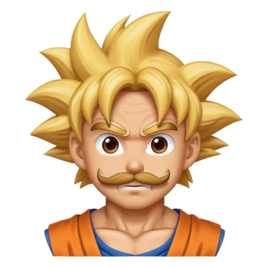 Goku with mustache  sticker