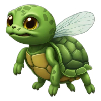 Fly cat turtle sticker