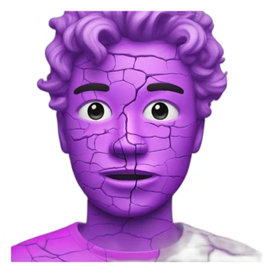 Vaporwave scarred face sticker