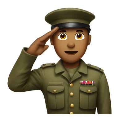 soldier with a red beret saluting sticker