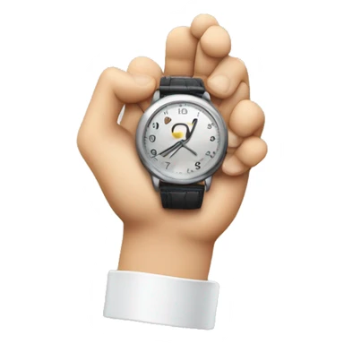 Hand with wristwatch, palm facing away from camera sticker