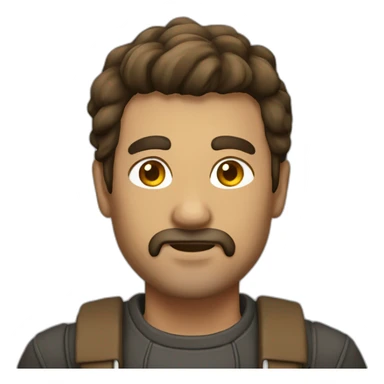 homme imberbe cicatrice front sticker