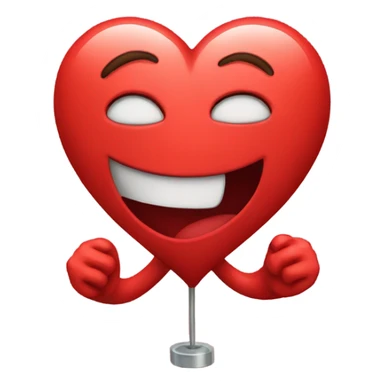 Red heart pumping  sticker