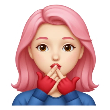 Blowing a kiss sticker