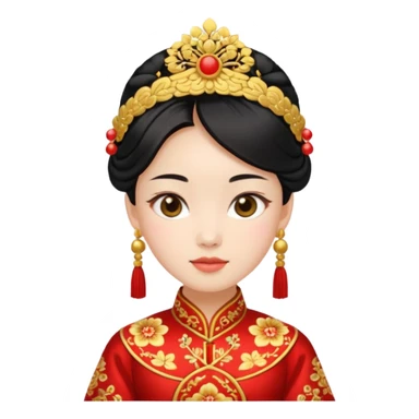chinese girl in traditional costume sticker