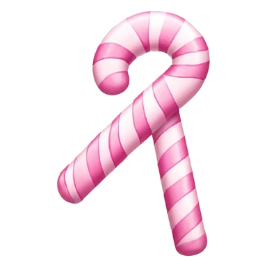 Pastel pink candy cane with bow  sticker