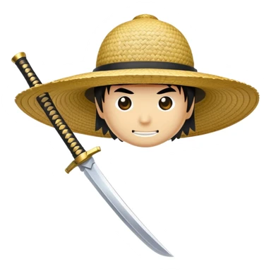 samurai sword and hat sticker