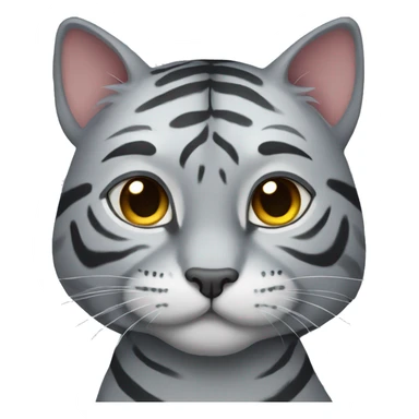 Grey tiger cat  sticker