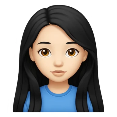 faça elas com cabelos pretos  sticker