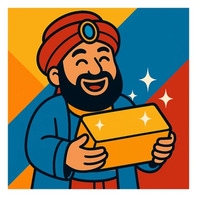 Add sparkles to the gold tablet, keep vibrant and cheerful style. sticker