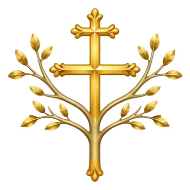 Croix chrétienne à trois branches  sticker