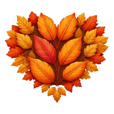 Autumn heart sticker