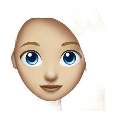 Blonde hair with blue eyes girl sticker