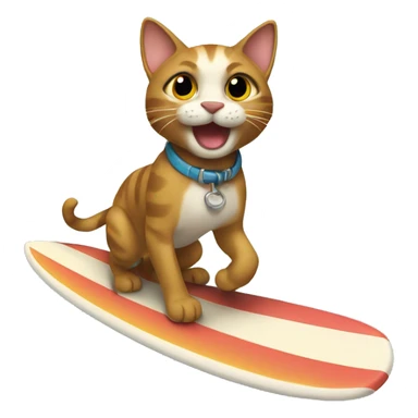 Gato surfando  sticker