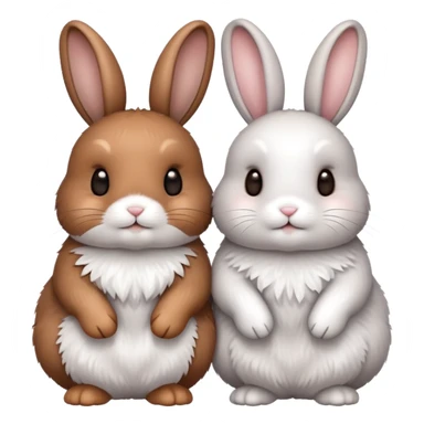 Dwa króliczki best friend sticker