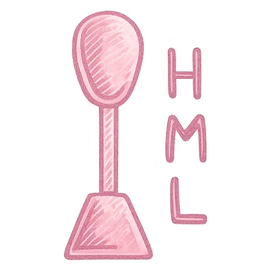 hand-drawn style pink gear stick with 3 settings icon sticker