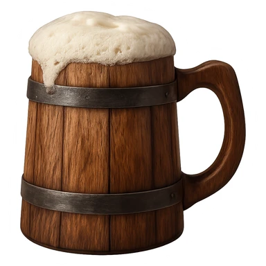 Сгенерируй мне такую кружку пива, только максимально реалиситично на пнг фоне (без фона) sticker