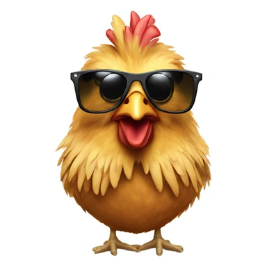 Chicken wearing sunglasses sticker