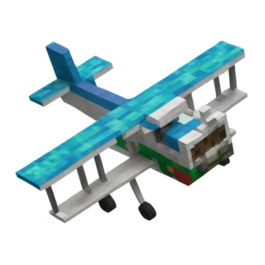 Plane being flown by minecraft creeper sticker