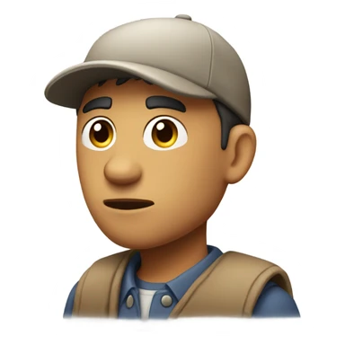 "A neutral-looking villager with plain clothes, a simple cap, and an unremarkable, slightly suspicious expression. They blend into a rural town setting." sticker