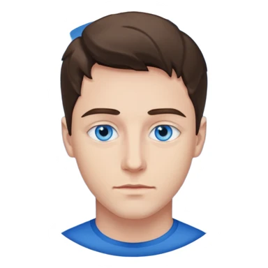 hold men blue eyes, art painting  sticker