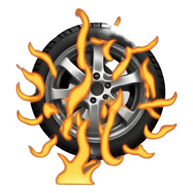 tires on fire sticker
