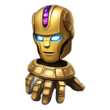 infinity gauntlet with stones coding on laptop sticker