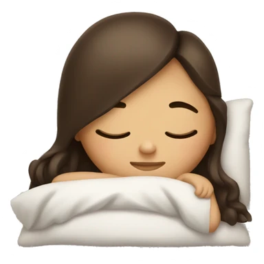 Brunette girl sleeping sticker