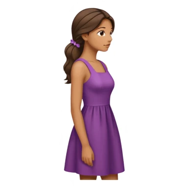 woman side profile standing sticker