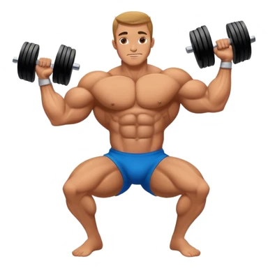 bodybuilder obliques exercise sticker