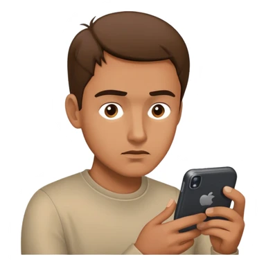 A guy watching a phone sticker