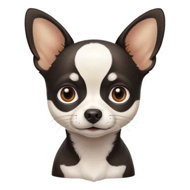 White-black Chihu dog sticker