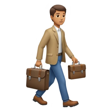 side profile of man walking with wrench in one hand and briefcase in the other sticker