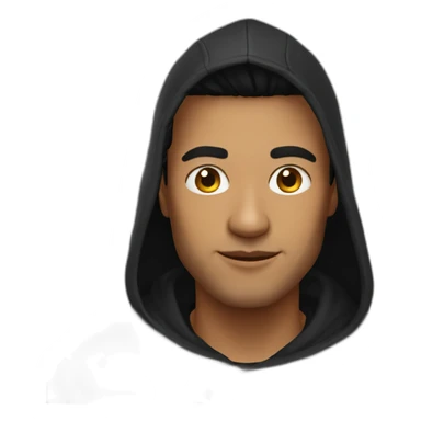 Developer with a black hoodies and the hood on this head  sticker