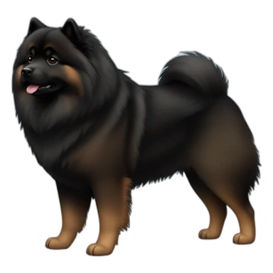 Full Black eurasier all body sticker