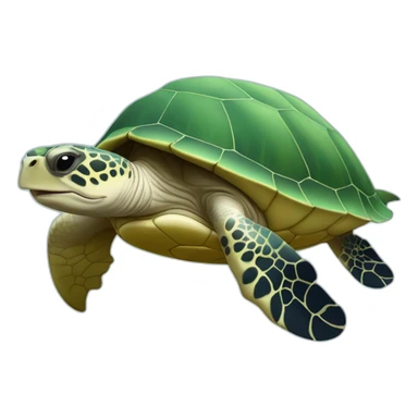 Tortue sur une baleine sticker