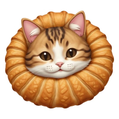 dark brown tabby and white cat in crossaint position upside down with eyes closed sticker