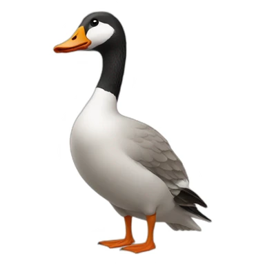 goose with a knife sticker