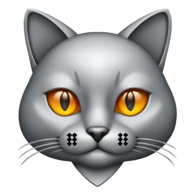 pokerface metal cat sticker