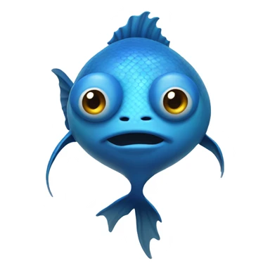 blue fish with human legs sticker