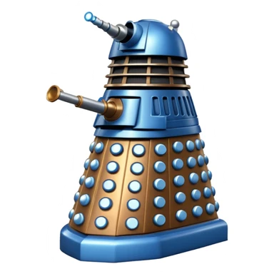 dalek silver blue and bronze sticker
