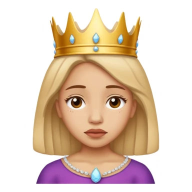 A girl saying queen, never cry sticker