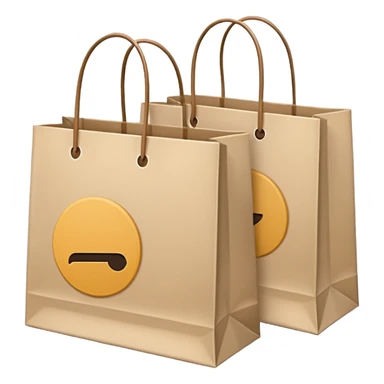 Light beige shopping bags sticker