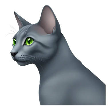 Russian blue with green eyes profile sticker