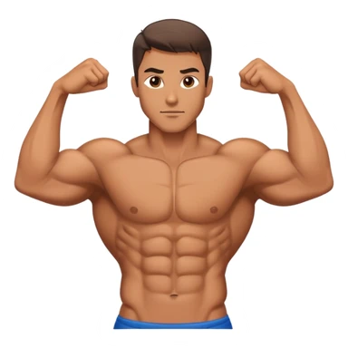 Man with abs sticker