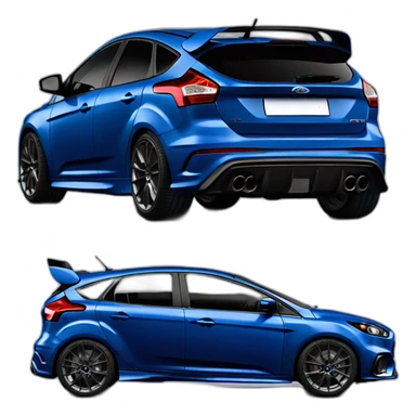 Ford focus RS dark blue back sticker