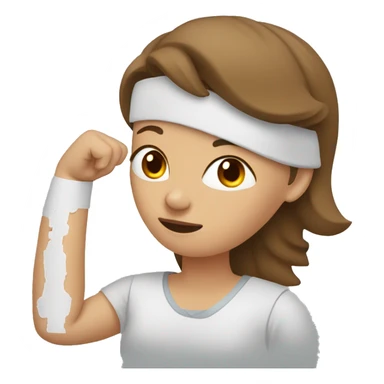 woman with broken arm plaster sticker