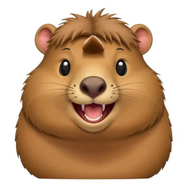 Capybara laughing sticker