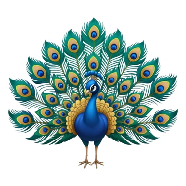 Peacock feathers sticker